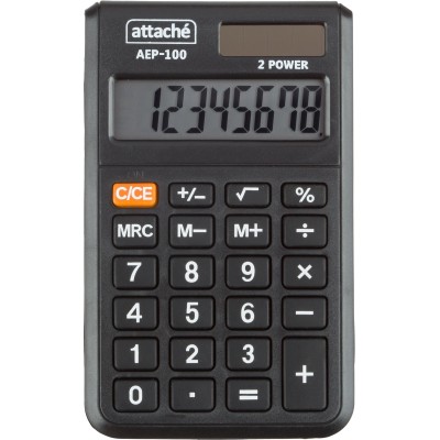 Калькулятор карманный Attache AEP-100 8 разрядный двойное питание