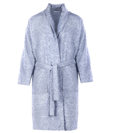 Халат  Махровый  ROESIA Шалевый Женский серый, L-XL, 300гр/м2
