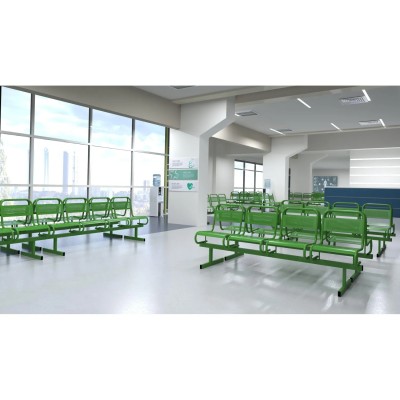 Многоместная секция S_UD_Раунд Z перфориров.СМ119-04 4-х мест. RAL 6018 М