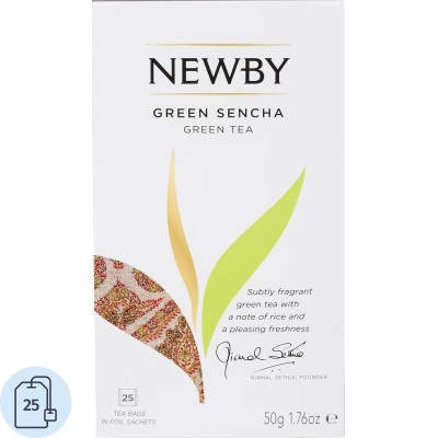 Чай Newby Зеленая Сенча зеленый 25 пакетиков