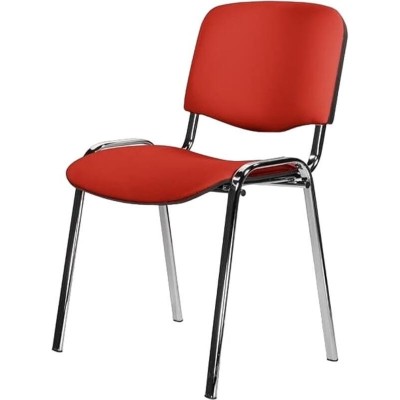 Стул UP_EChair Rio(ИЗО) хром, к/з красный Z29